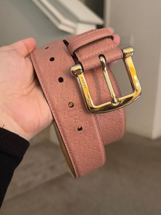 Gucci Accessories - Gucci Guccissima Pink Leather Belt